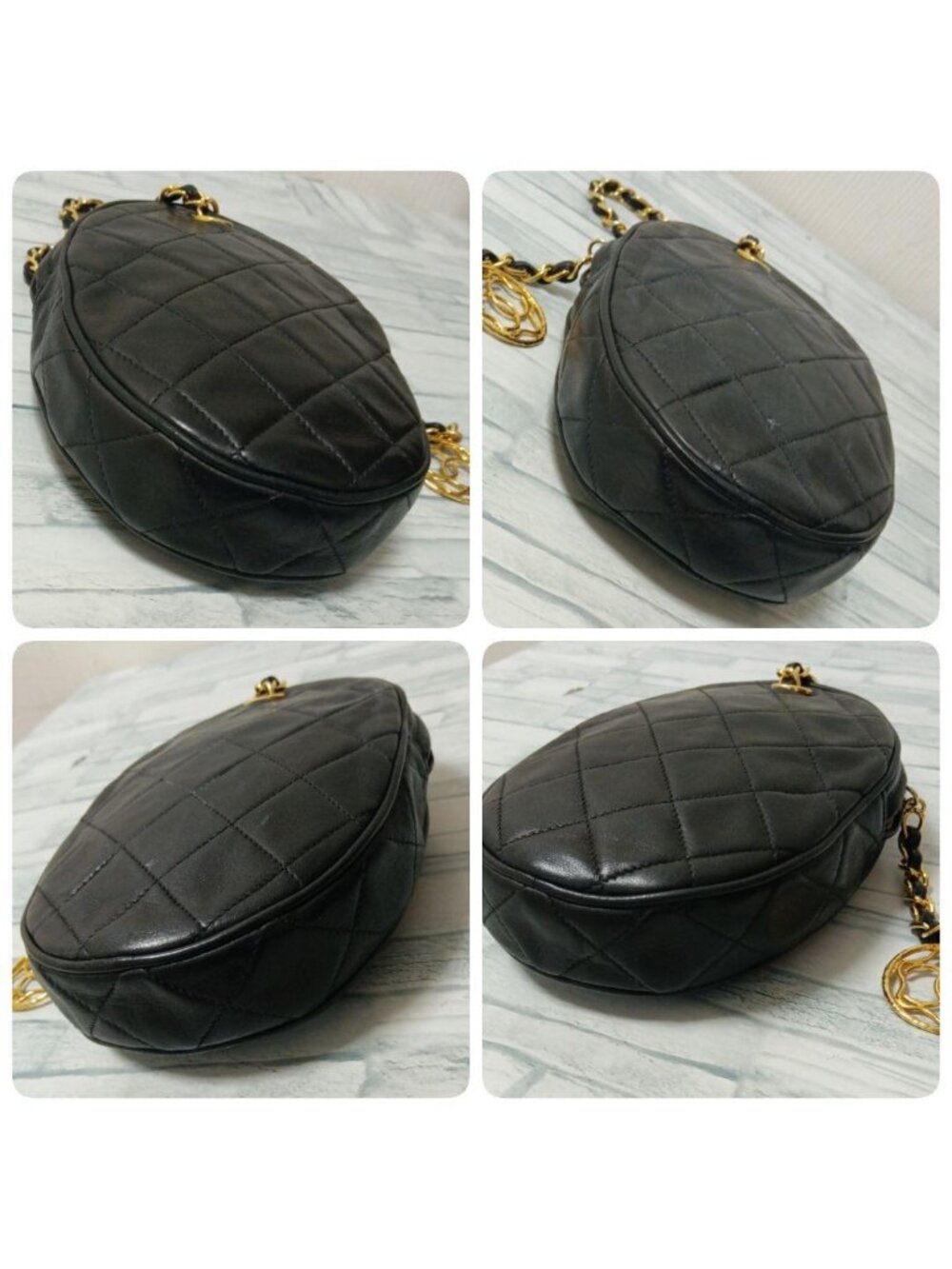 Chanel Quilted Pouch Chain Shoulder Handbag Lambskin Black - Picture 5 of 10